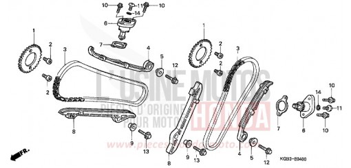 CAM CHAIN/TENSIONER VT125C2Y de 2000